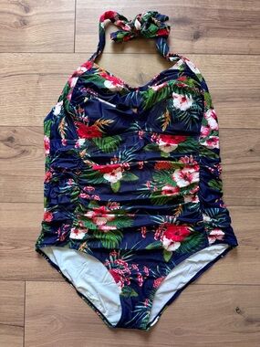 Yonique Tropical One Piece Swimsuit 20W